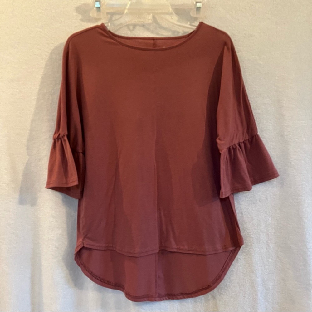 Eye Candy Ruffle Sleeve Blouse